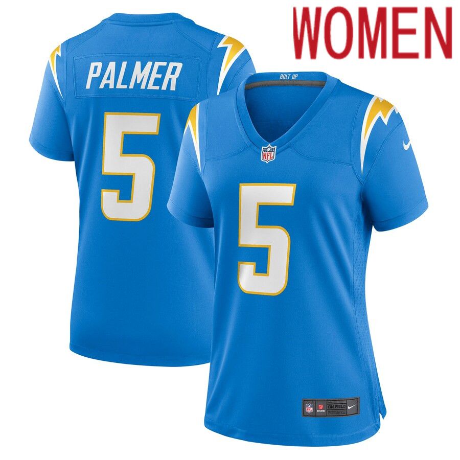 Women Los Angeles Chargers #5 Joshua Palmer Nike Powder Blue Game Player NFL Jersey->women nfl jersey->Women Jersey
